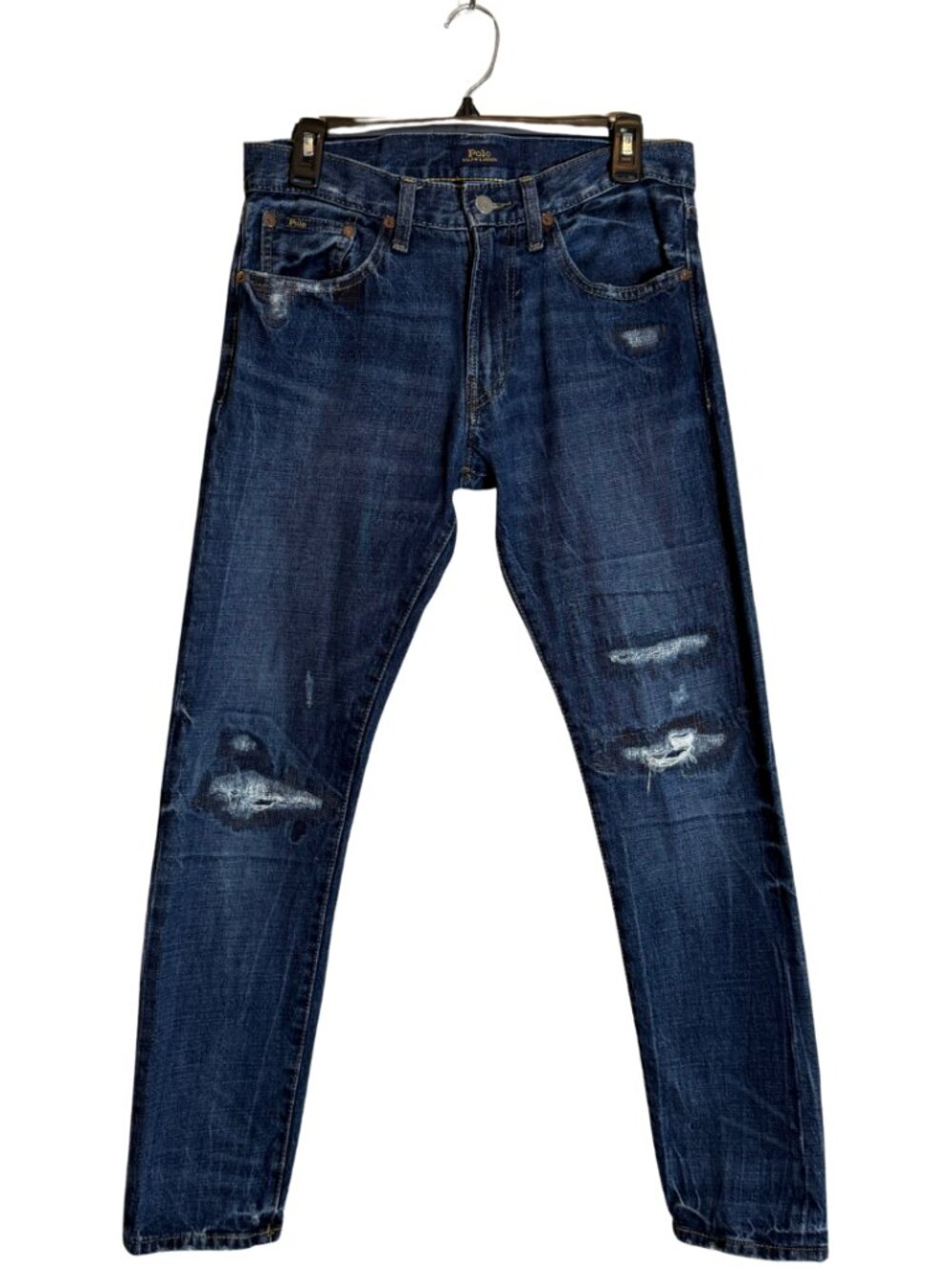 Polo Ralph Lauren The Sullivan Slim Distressed Denim Jeans Men's 29x30 Dark Wash